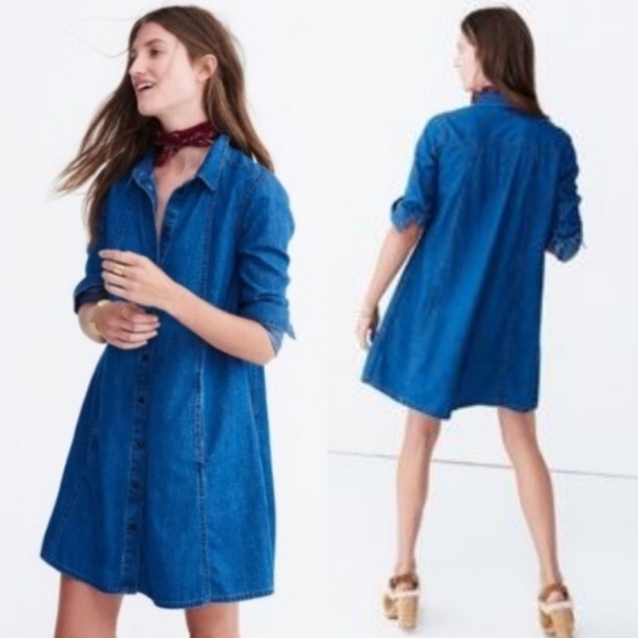 Madewell Dresses & Skirts - Madewell Denim A-Line Shirt Dress